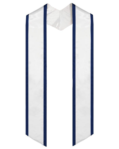 Graduation Stole Angled End With Trim - 11 Colors Available - Graduation Seller