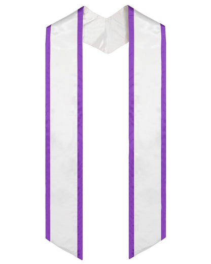 Graduation Stole Angled End With Trim - 11 Colors Available - Graduation Seller
