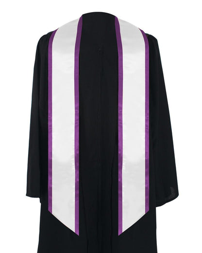 Graduation Stole Angled End With Trim - 11 Colors Available - Graduation Seller