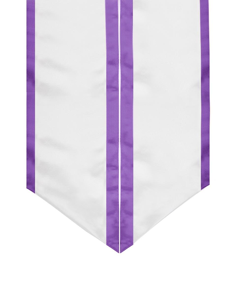 Graduation Stole Angled End With Trim - 11 Colors Available - Graduation Seller