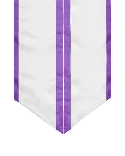 Graduation Stole Angled End With Trim - 11 Colors Available - Graduation Seller