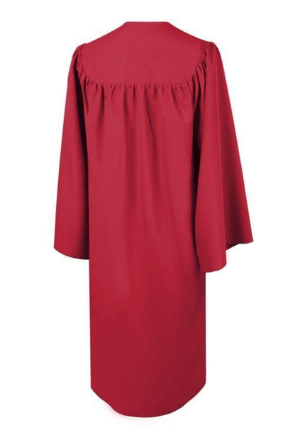Matte Red Junior High/Middle School Gown - Graduation Seller