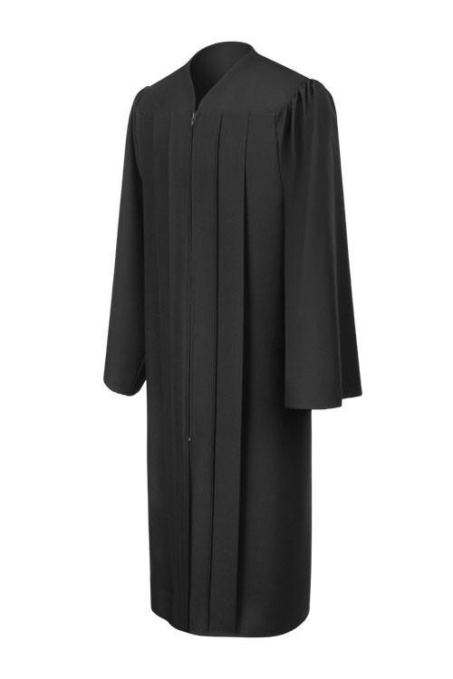 Matte Black High School Gown - Graduation Seller