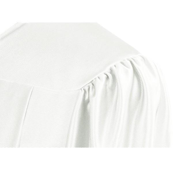 Shiny White Elementary Gown - Graduation Seller