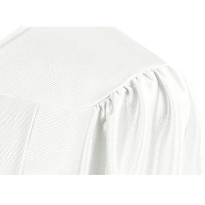 Shiny White Elementary Gown - Graduation Seller