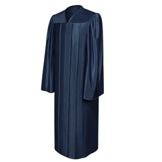 Shiny Navy Blue Elementary Gown - Graduation Seller