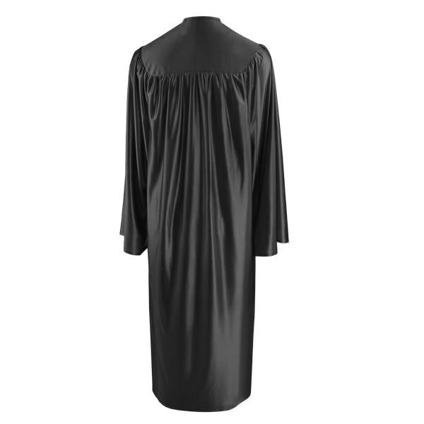 Shiny Black Junior High/Middle School Graduation Gown