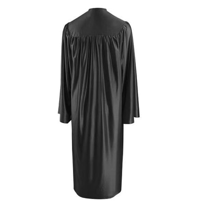 Shiny Black Junior High/Middle School Graduation Gown