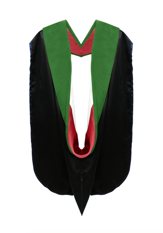 Doctor of Medicine Hood - Red & White - Graduation Seller