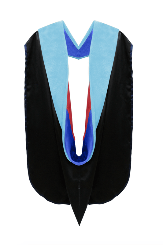 Doctor of Education Hood - Royal Blue & Red - Graduation Seller