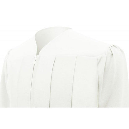 Matte White Junior High/Middle School Cap & Gown - Graduation Seller