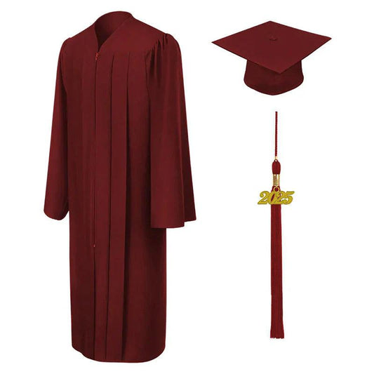 Matte Burgundy Elementary Cap & Gown - Graduation Seller