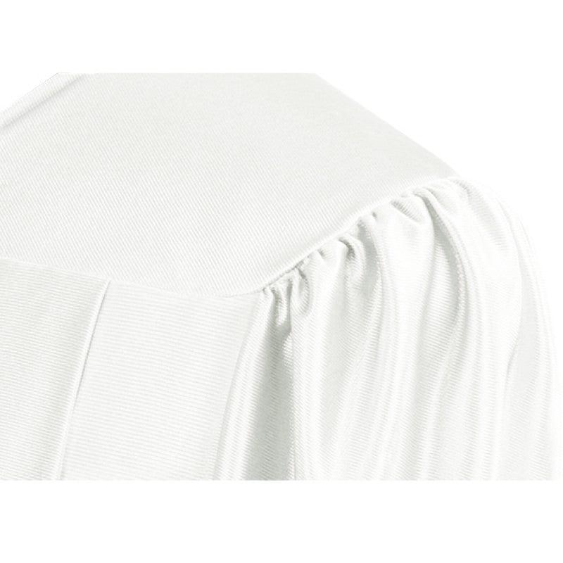 Shiny White Bachelors Academic Cap & Gown - Graduation Seller