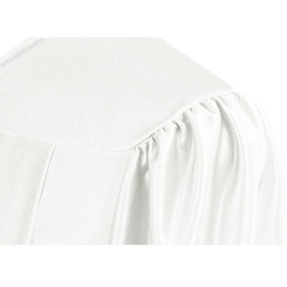 Shiny White Bachelors Academic Cap & Gown - Graduation Seller