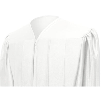 Shiny White Bachelors Academic Cap & Gown - Graduation Seller
